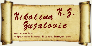 Nikolina Zujalović vizit kartica